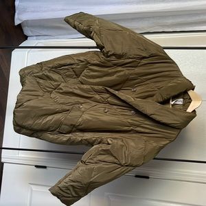 Free People Olive Green Ella Puffer Jacket Large